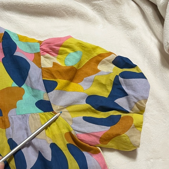 THML Multicolor Abstract Women's Blouse - Picture 8 of 11